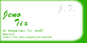 jeno tix business card